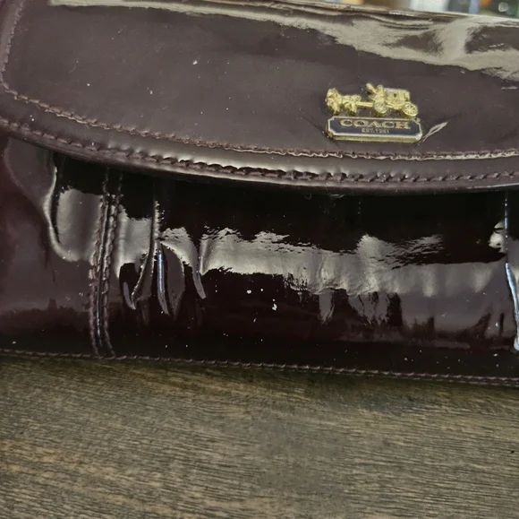 Coach Madison Lindsey Satchel With Matching Long Wallet Plum - Picture 11 of 16